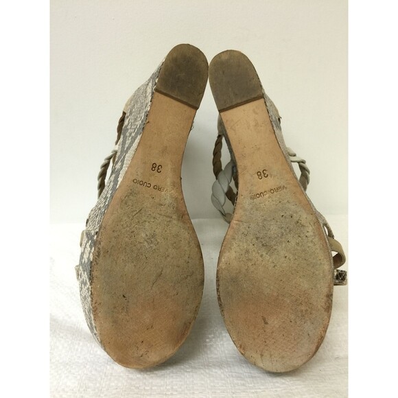 Ingledew's Leather women platform wedge sandals snake animal print size EUR 38 - Picture 9 of 9